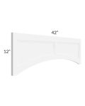 Portland White 42x12 Arched Valance
