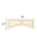 Phoenix Cream Glaze 36" Raised Panel Door Valance 