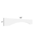 Aspen White Shaker 48" Valance (Trimmable)
