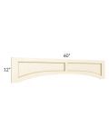 Phoenix Cream Glaze 60" Raised Panel Door Valance