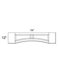 54" Arched Recessed Panel Valance (Trimmable)