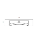 Salem 48" Arched Recessed Panel Valance (Trimmable)