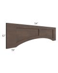 Vienna Kona Brown 54" Arched Raised Panel Valance (Trimmable)