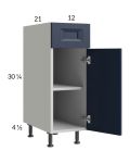 Harbor Navy 12" Vanity Base Cabinet