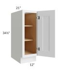 Union White 12" Full Height Door Vanity Base Cabinet