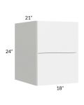 Venetian White Gloss 18" Hanging 2-Drawer Vanity Base Cabinet