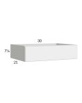 Euro Gloss White 30" Knee Drawer