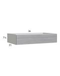 Euro Grey 36" Knee Drawer