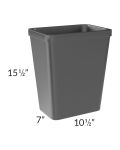Kingston Pearl Grey Shaker Trash Can (QTY 1)