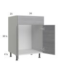 Euro Grey 24" Vanity Sink Base Cabinet