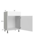 Euro Gloss White 24" Vanity Sink Base Cabinet with 1 Door