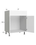 Euro Gloss White 27" Vanity Sink Base Cabinet