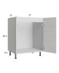 Euro White Grain 27" Full Height Door Vanity Sink Base Cabinet