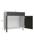 Euro Cafe 36" Vanity Sink Base Cabinet