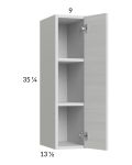 Euro White Grain 9x35-1/4 Wall Cabinet