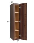 Farmhouse Walnut Shaker 9x42 Wall Cabinet