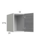 Euro Grey 12x17-5/8x24 Wall Cabinet
