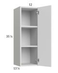 Euro Gloss White 12x35-1/4 Wall Cabinet
