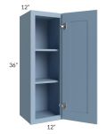 Sky Blue Shaker 12x36 Wall Cabinet