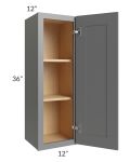Stratton Dark Grey Shaker 12x36 Wall Cabinet 