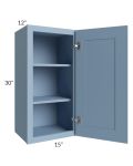 Sky Blue Shaker 15x30 Wall Cabinet