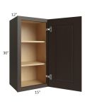 Southport Espresso Shaker 15x30 Wall Cabinet
