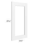 Vista White Shaker 15x30 Glass Door Only with Glass Included