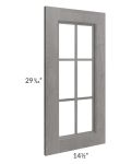 Providence Slate Grey 15x30 Mullion Glass Door Only with Glass Included