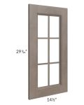 Providence Natural Grey 15x30 Mullion Glass Door Only with Glass Included