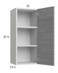Euro Grey 15x35-1/4 Wall Cabinet