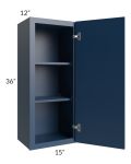 Portland Navy Blue 15x36 Wall Cabinet
