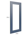 Portland Navy Blue 15x36 Glass Door Only with Glass Included 