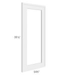 Portland White 15x36 Glass Door Only with Glass Included 