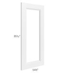Providence White 15x36 Glass Door Only with Glass Included