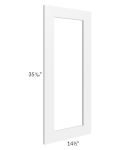 Alpine White Shaker 15x36 Glass Door Only with Glass Included