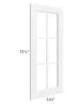 Dakota White 15x36 Mullion Glass Door Only with Glass Included