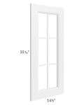 Providence White 15x36 Mullion Glass Door Only with Glass Included