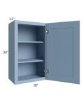 Sky Blue Shaker 18x30 Wall Cabinet