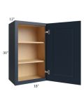 Southport Blue Shaker 18x30 Wall Cabinet