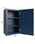 Portland Navy Blue 18x30 Wall Cabinet