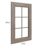 Providence Natural Grey 18x30 Mullion Glass Door Only with Glass Included