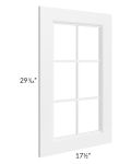 Providence White 18x30 Mullion Glass Door Only with Glass Included