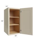 Stratton Khaki Shaker 18x36x24 Pantry Wall Cabinet - Out of stock through mid April