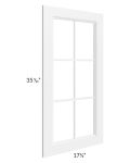 Signature Vanilla 18x36 Mullion Glass Door Only with Glass Included