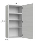 Euro White Grain 18x40-1/4 Wall Cabinet