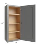 Stratton Dark Grey Shaker 18x42 Wall Cabinet