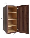 Farmhouse Walnut Shaker 18x42x24 Pantry Wall Cabinet