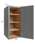 Stratton Dark Grey Shaker 18x42x24 Pantry Wall Cabinet - Out of stock through mid April