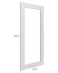 Heather Grey Shaker 18x42 Glass Door Only with Glass Included