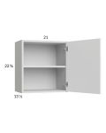 Harbor White 21x22-5/8 Wall Cabinet